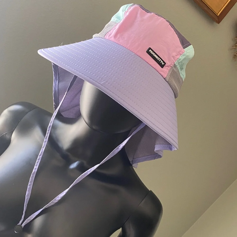 MOONKITTY Girls Colorful Bucket Hat with Pastel Shades - Picture 7 of 15
